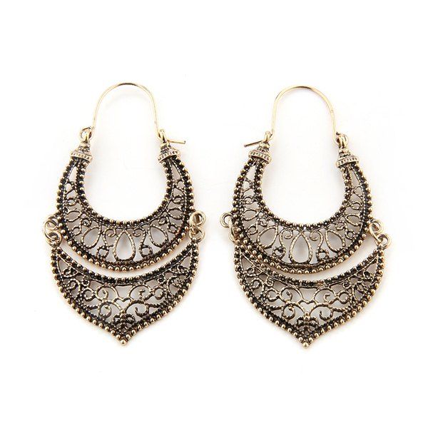 2018 Roman Style Hollow Out Drop Earrings Rosegal Roman Style Hollow Out Drop Earrings
