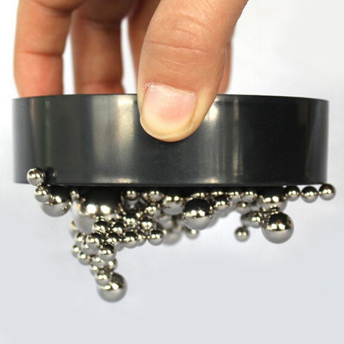

Stress Relief Toy Magnetic Holder with Stainless Steel Balls, Silver