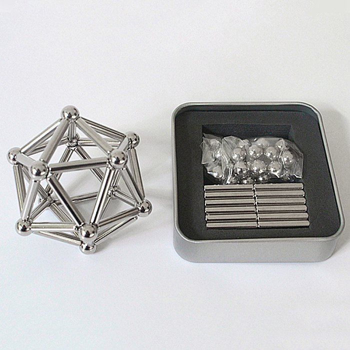 

Creative Toy DIY Magnetic Geometric Puzzle Buckyball, Silver