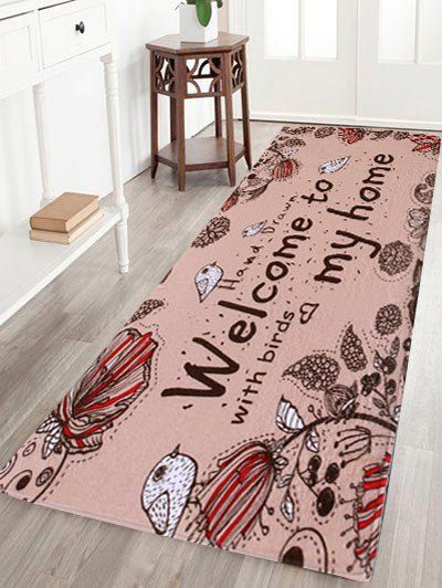 

Pastoral Indoor Outdoor Coral Velvet Area Rug, Light pink