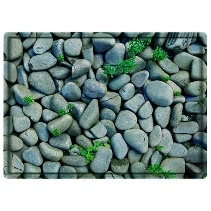 [35 OFF] Stone Print Water Absorbing Bathroom Floor Mat Rosegal