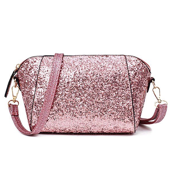 [40 OFF] Sequins Glitter Cross Body Bag Rosegal