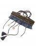 Ethnic Embroidery Tassels Lips Choker Necklace -  