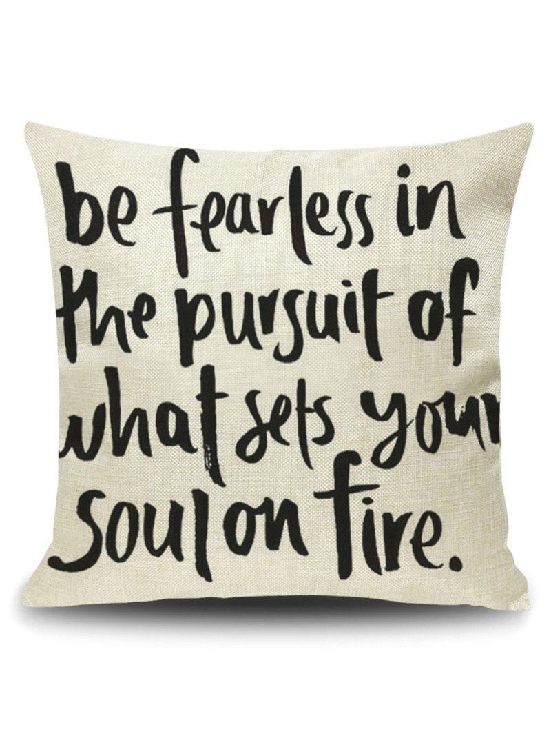 

Letter Quote Printed Pillow Cover, Palomino