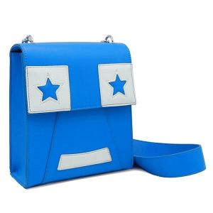 Star Pattern Faux Leather Crossbody Bag