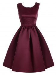 Sweetheart Neck Vintage Fit and Flare Dress -  