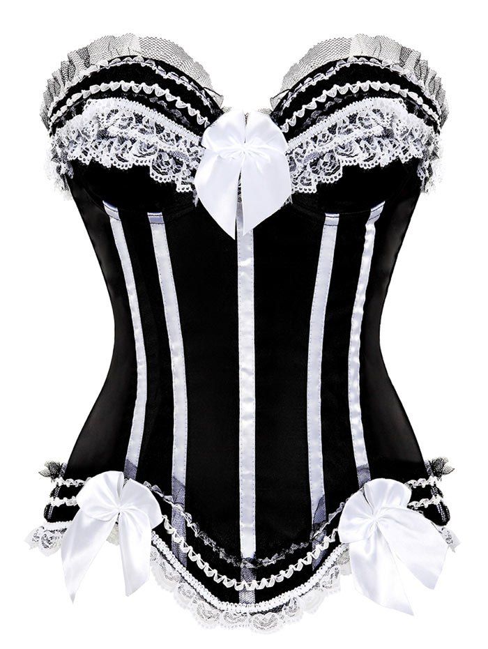 [13 OFF] Zippered Laced LaceUp Corset Rosegal