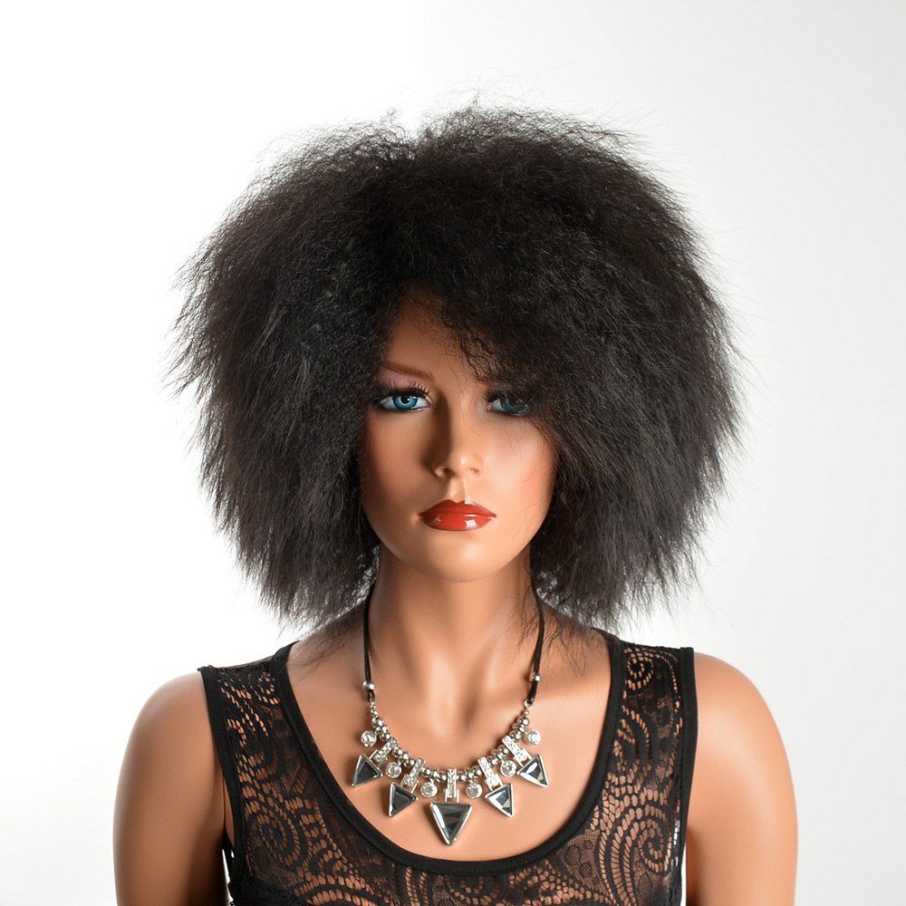 

Adiors Fluffy Medium African Curly Synthetic Hair, Black