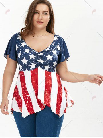 plus size patriotic tunic