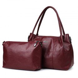 2 Pieces Stitching Crossbody Shoulder Bag