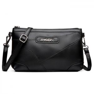 Stitching Faux Leather Crossbody Bag