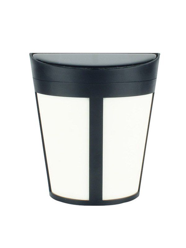 

Outdoor Solar Powered LED Wall Lamp, Black