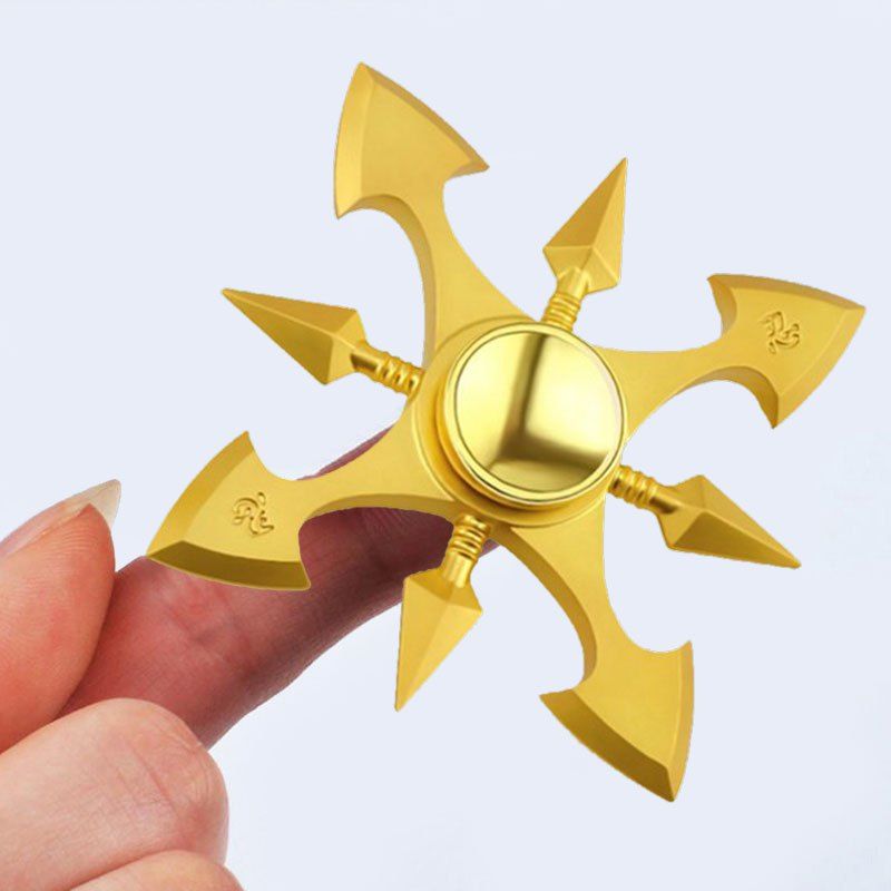 

Stress Reducer Metal Spinner Toy Finger Gyro, Golden