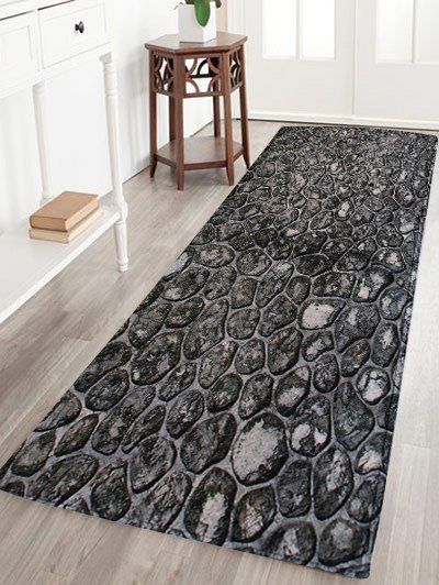 

Coral Velvet Vintage Stone Brick Area Rug, Deep gray