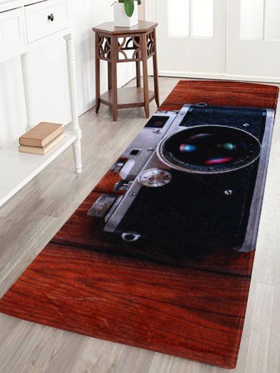 

Coral Velvet Vintage Camera Floor Area Rug, Colormix