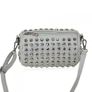 Stud Cylinder Shaped Crossbody Bag