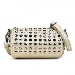 Stud Cylinder Shaped Crossbody Bag