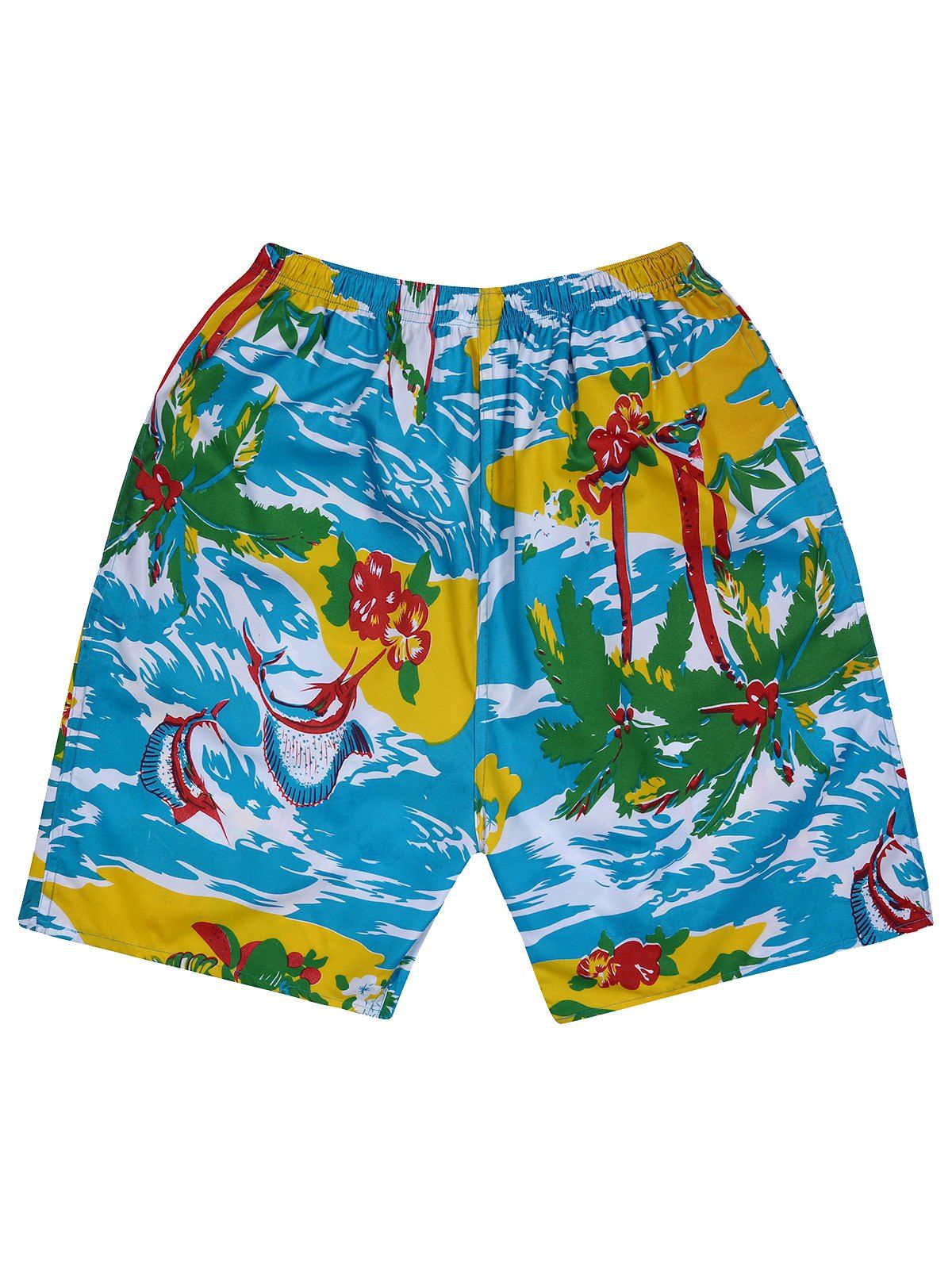 [62% OFF] Hawaiian Tropical Print Board Shorts | Rosegal