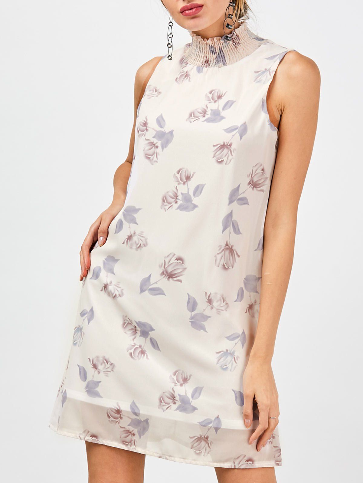 floral chiffon robe