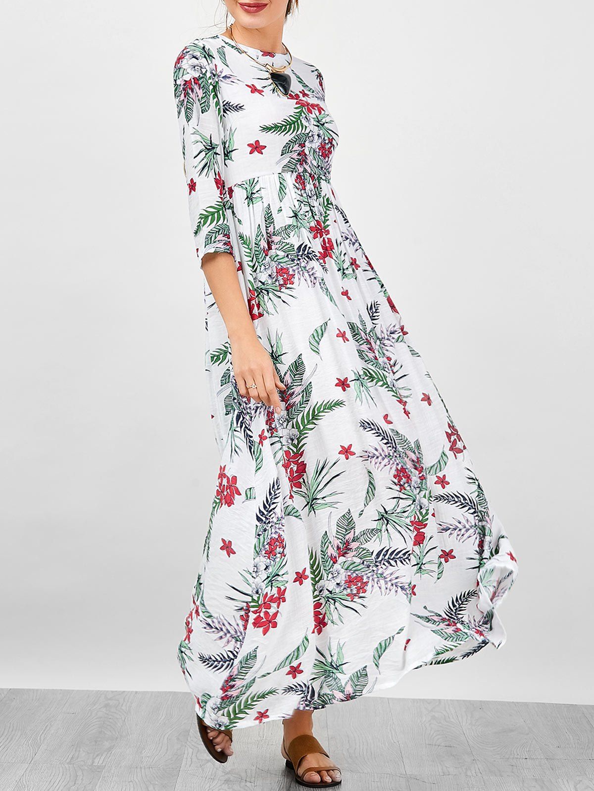 long sleeve flowing maxi dress