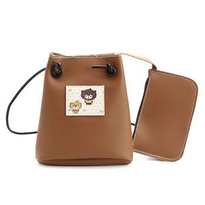 Pouch Bag and Cartoon Print Crossbody Bag