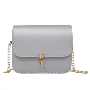 Push Lock Chain Cross Body Bag