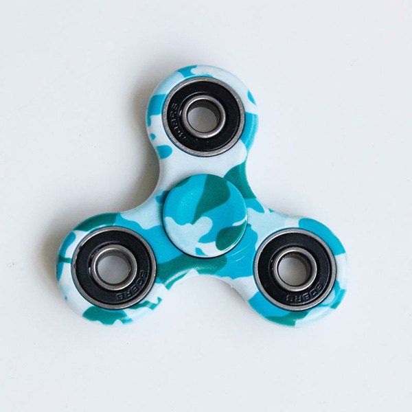 

Focus Toy Camouflage Pattern Fidget Spinner, Blue green