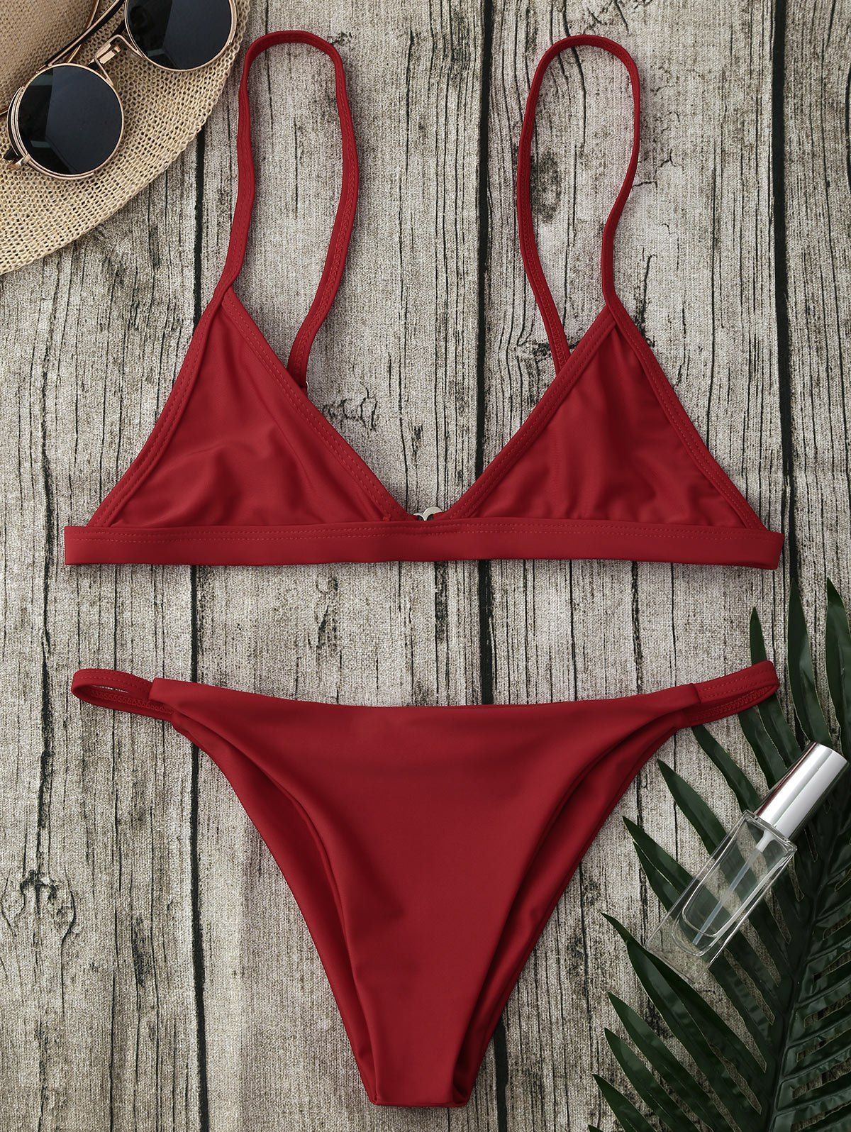 

Spaghetti Strap Tango Bikini Set, Red