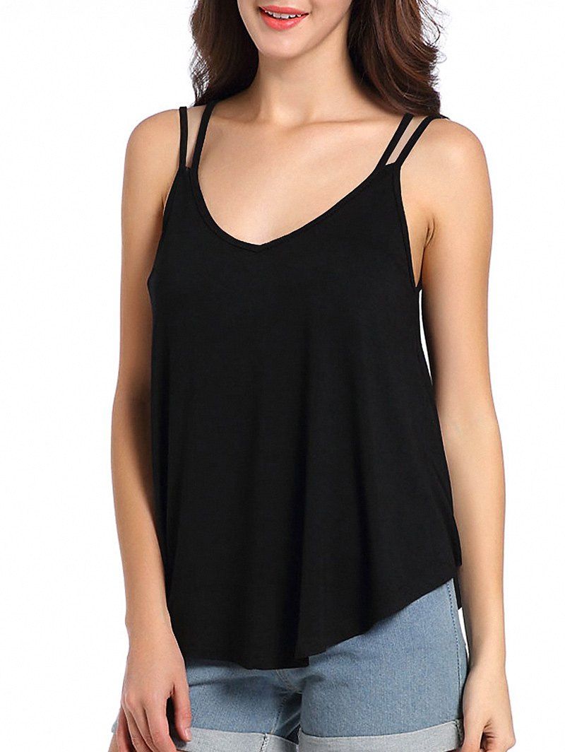 Black spaghetti strap tank top