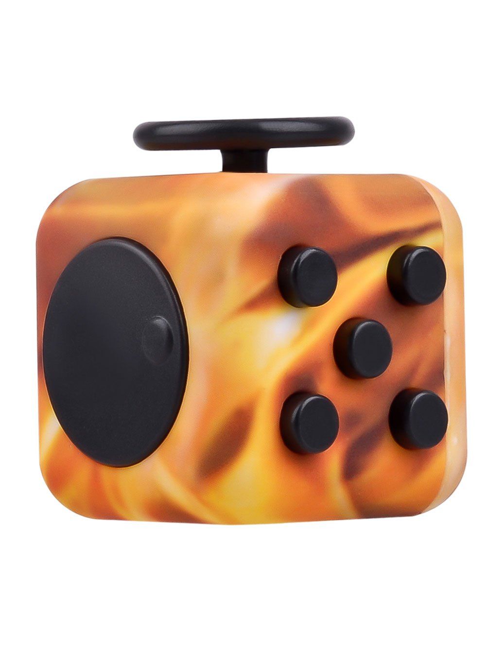 

Novelty Faux Jade Fidget Toy Stress Relief Rubik's Cube, Yellow