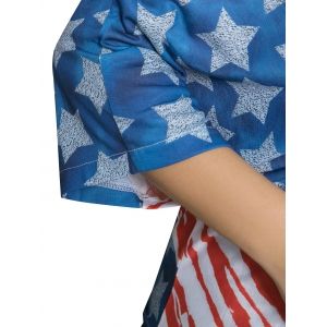 best plus size american flag cold shoulder t shirt