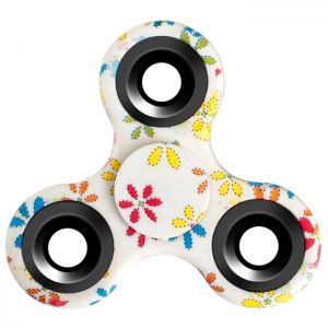 

Stress Relief Fiddle Toy Triangle Patterned Fidget Spinner, White