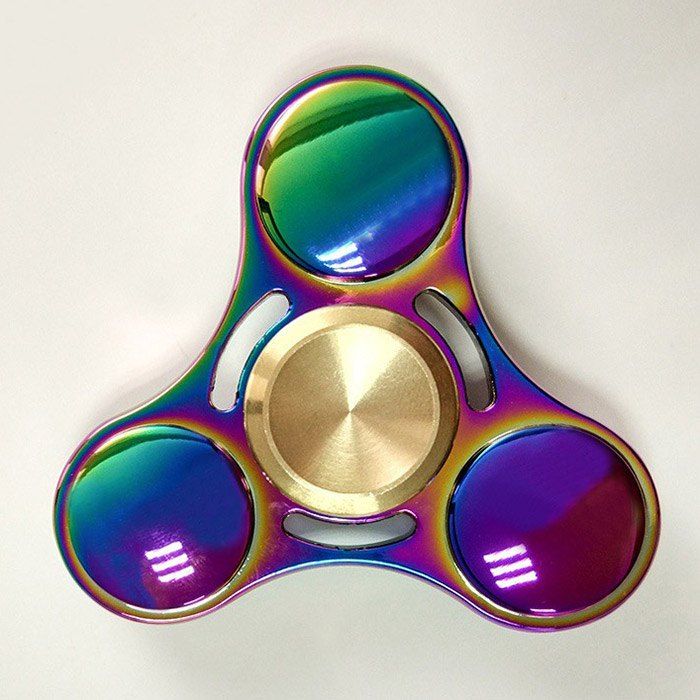 

Anti Stress Toy Rainbow Gyro Triangle Fidget Finger Spinner, Multi color