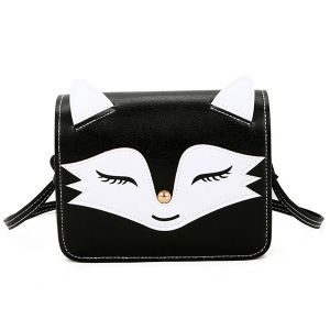 PU Leather Fox Pattern Crossbody Bag