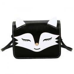 PU Leather Fox Pattern Crossbody Bag