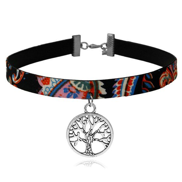 

Tree of Life Ethnic Choker Necklace, Multicolor