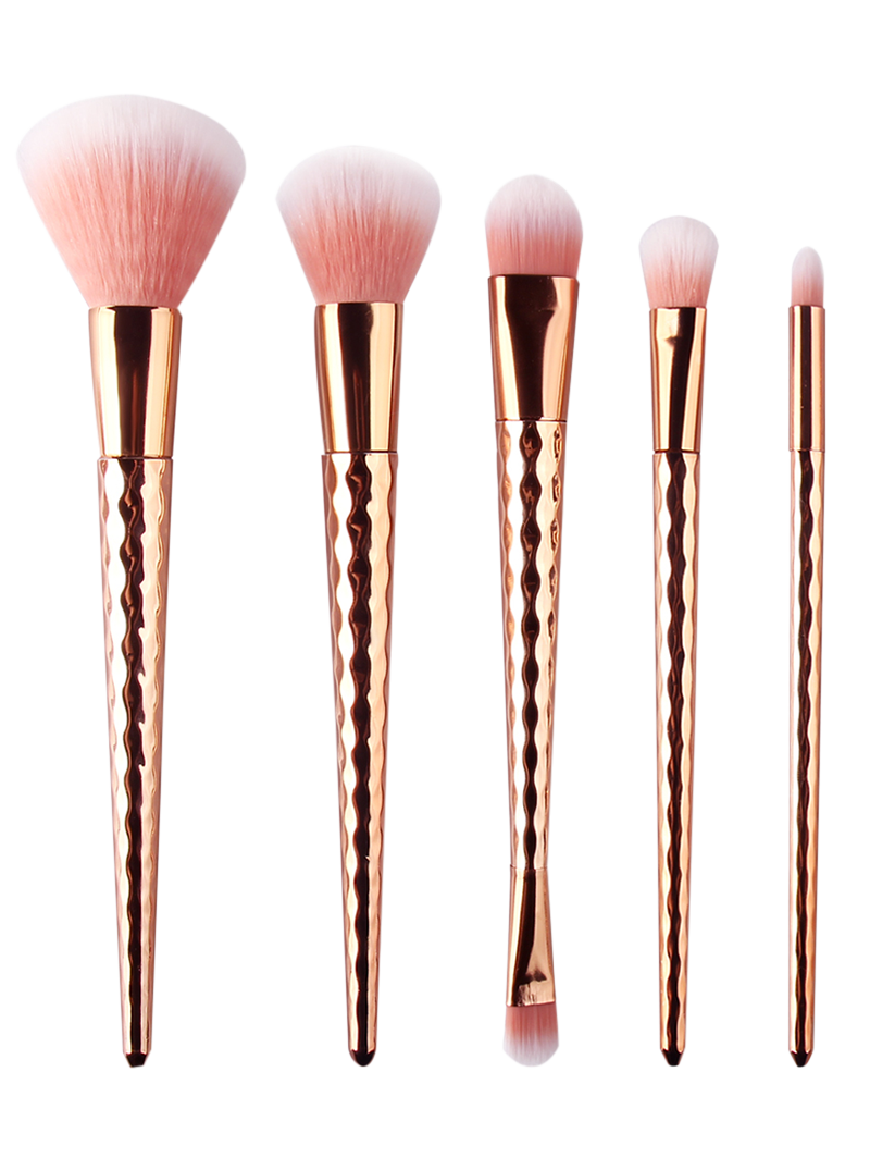 [38 OFF] 5Pcs Ombre Argyle Double Makeup Brushes Set Rosegal