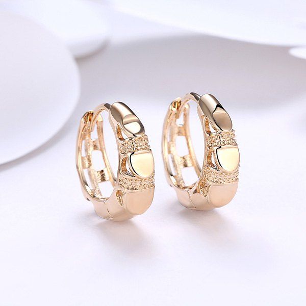 

Metal Circle Vintage Hoop Earrings, Golden