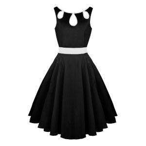 Hollow Out Vintage Skater Dress