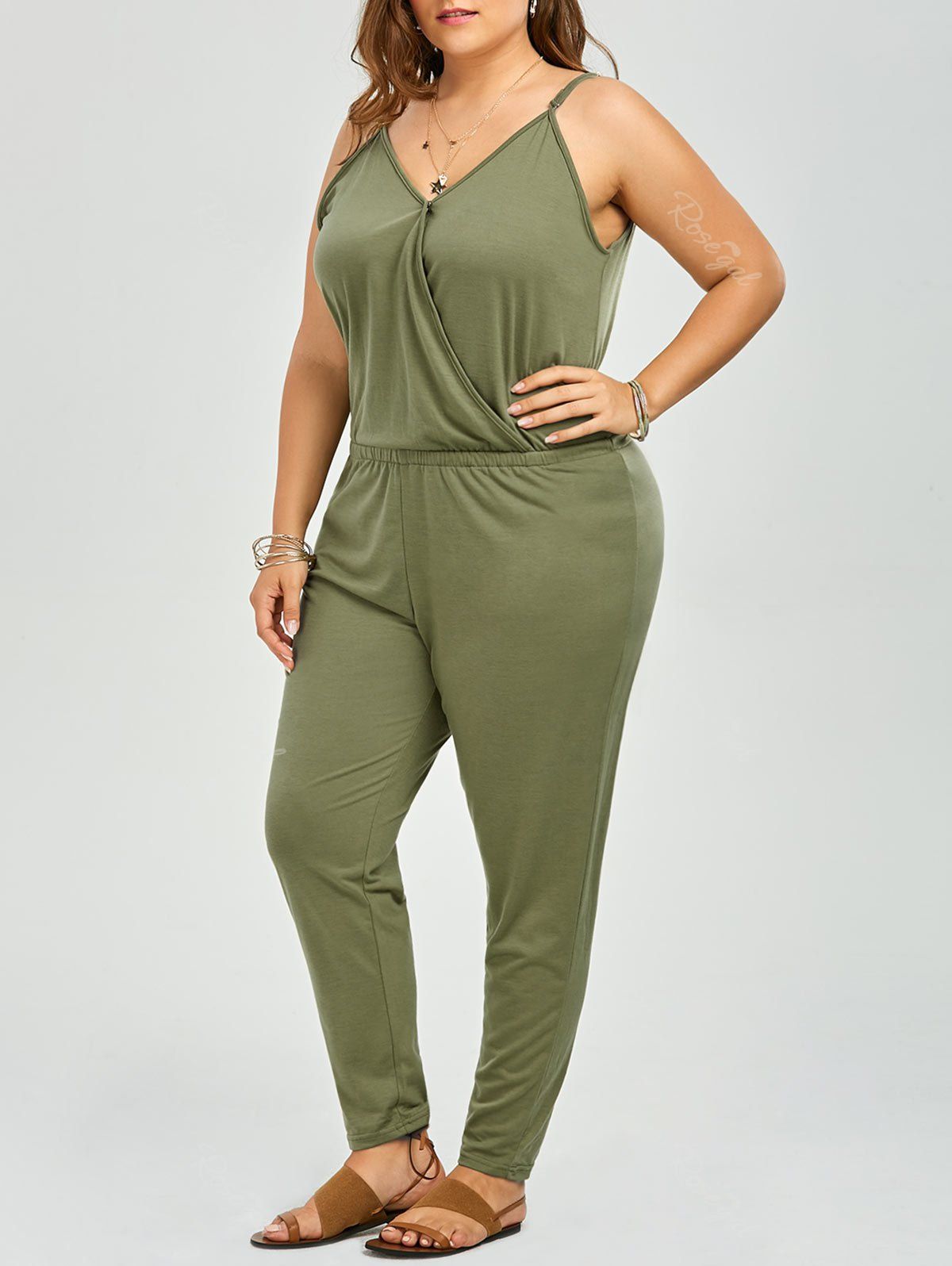 plus size spaghetti strap jumpsuit