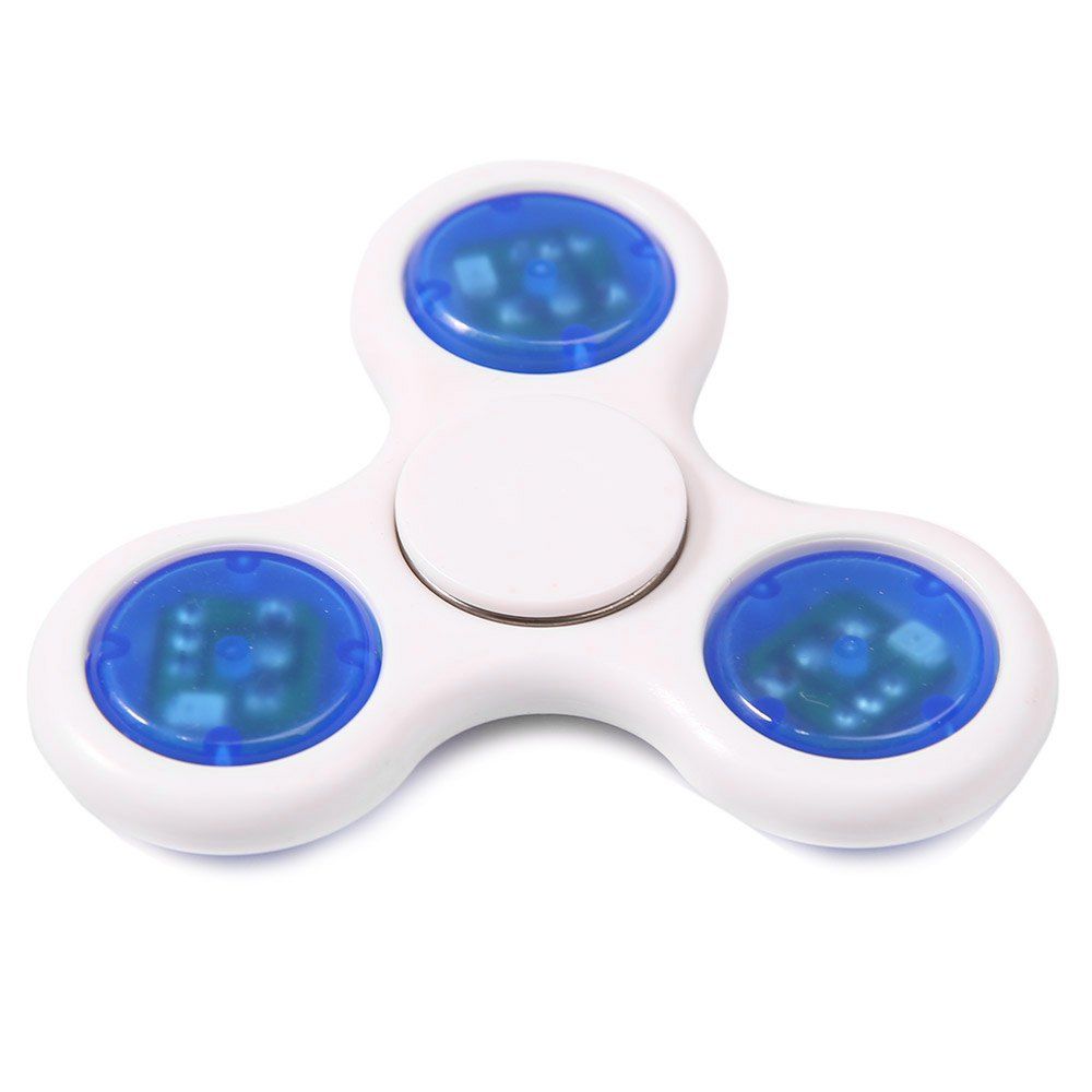 

Flash Triangle Finger Toy Fidget Spinner, White