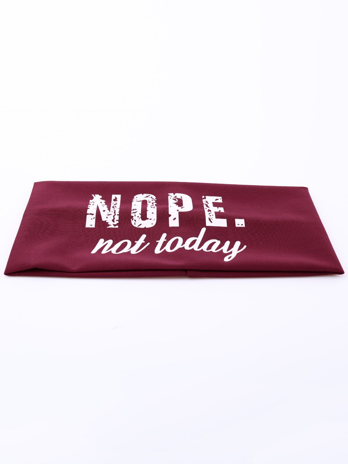 

Letters Printed Athletic Elastic Wide Headband, Red