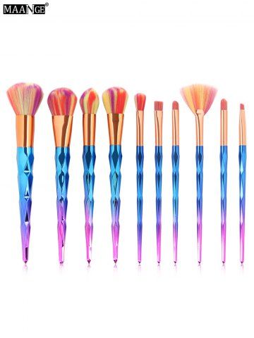MAANGE 10Pcs Conical Gradient Color Makeup Brushes Set