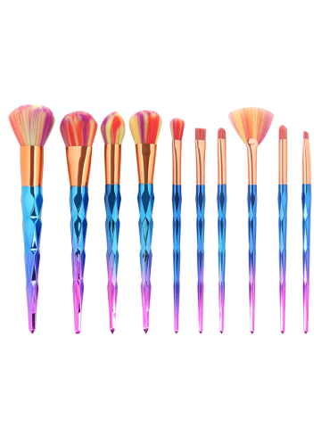 MAANGE 10Pcs Conical Gradient Color Makeup Brushes Set