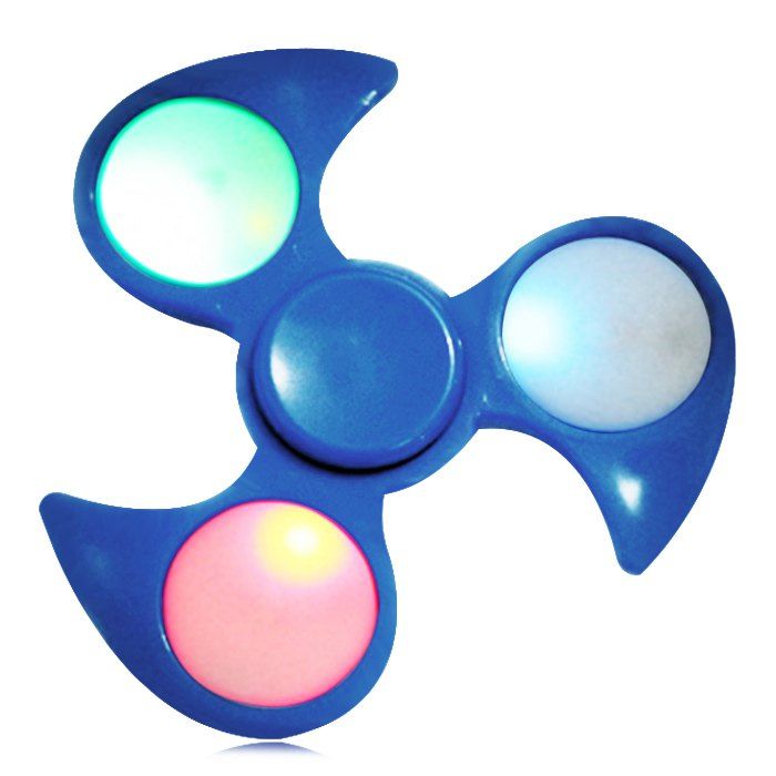

Anti-Stress Toy Fidget Spinner with Colorful Flashing LED Lights, Blue