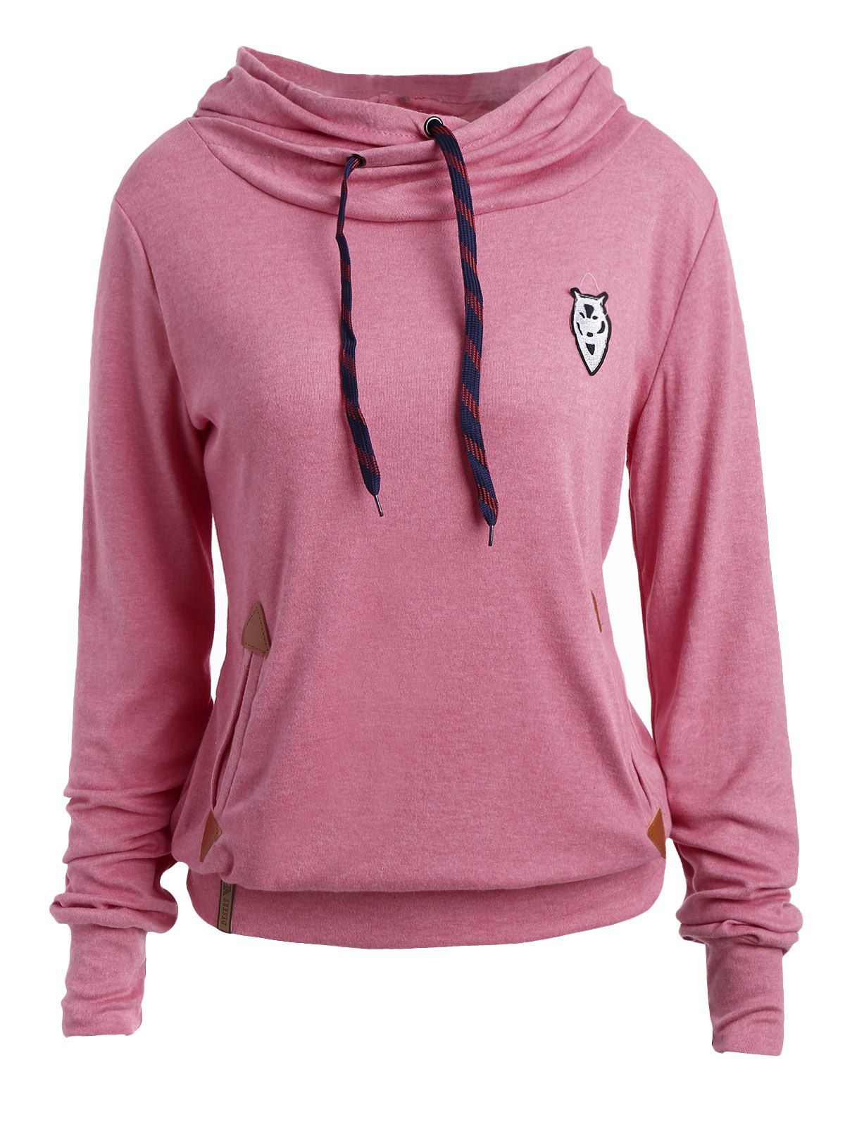 Pink L Drawstring Pocket Design Embroidered Hoodie | www.bagssaleusa.com/product-category/classic-bags/