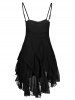 Asymmetrical Flounce Slip Gothic Dress -  