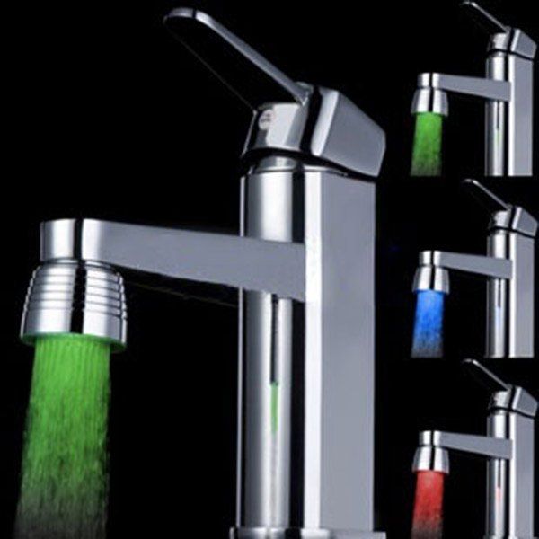 

LED Light Water Stream Color Change Luminous Faucet, Stainless steel