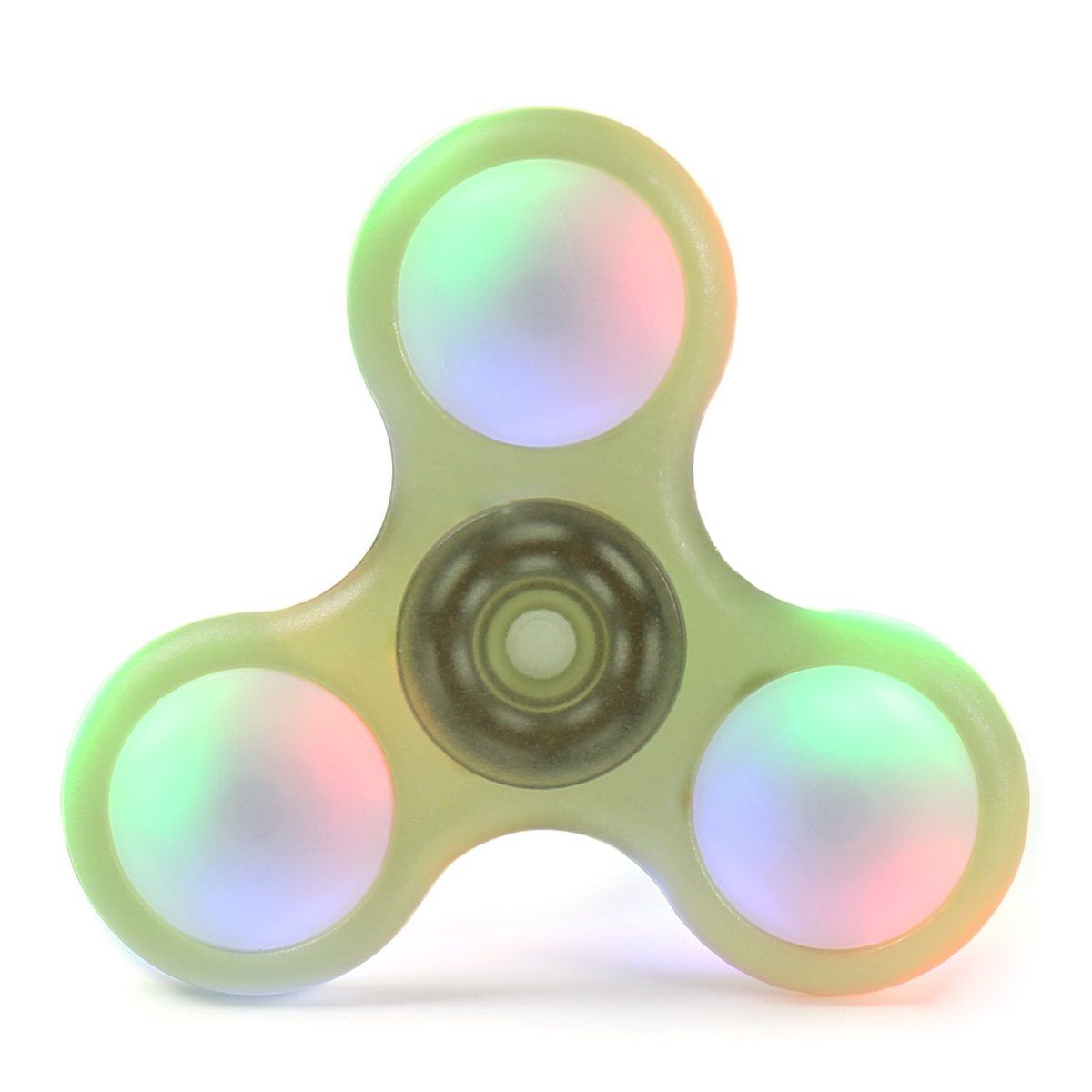 

Plastic LED Light Fidget Spinner Finger Gyro, Yellow green