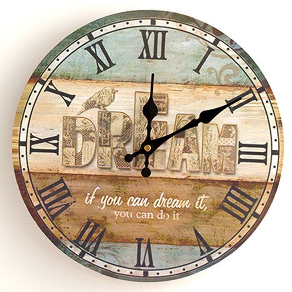 

Dream Wood Analog Round Wall Clock, Colormix